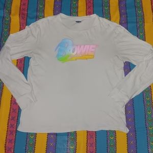 2015 David Bowie Old Navy Long Sleeve Shirt Vintage Tee